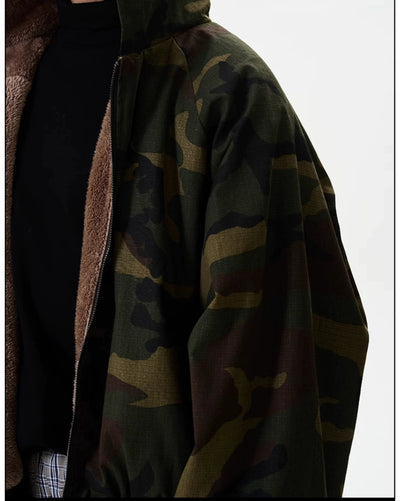 Heavy Camouflage Puffer Jacket Korean Street Fashion Jacket By 77Flight Shop Online at OH Vault