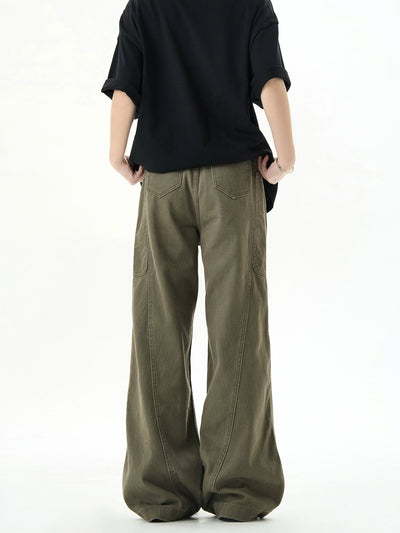 Washed Carpenter Pocket Jeans Korean Street Fashion Jeans By Ash Dark Shop Online at OH Vault