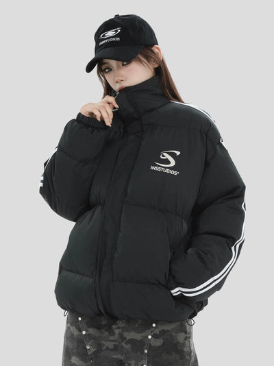 High Collar Puffer Jacket Korean Street Fashion Jacket By INS Korea Shop Online at OH Vault