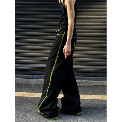 Graffiti Line Wide Pants Korean Street Fashion Pants By MaxDstr Shop Online at OH Vault