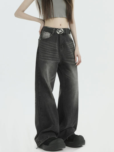 Whiskers and Washed Jeans Korean Street Fashion Jeans By INS Korea Shop Online at OH Vault