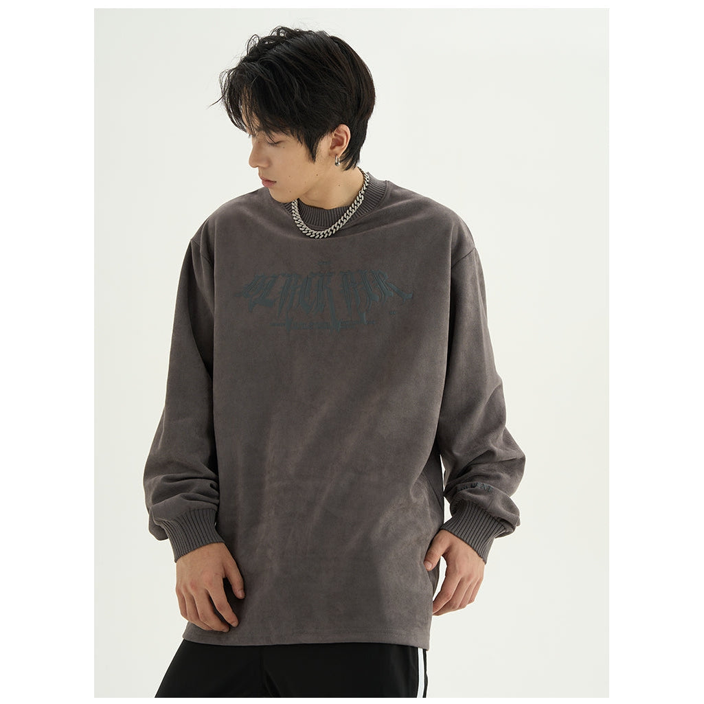 Blackair Old English Crewneck Korean Street Fashion Crewneck By 77Flight Shop Online at OH Vault