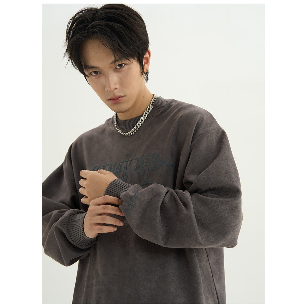 Blackair Old English Crewneck Korean Street Fashion Crewneck By 77Flight Shop Online at OH Vault