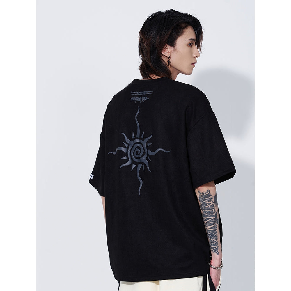 Embroidered Font Roomy Fit T-Shirt Korean Street Fashion T-Shirt By 77Flight Shop Online at OH Vault