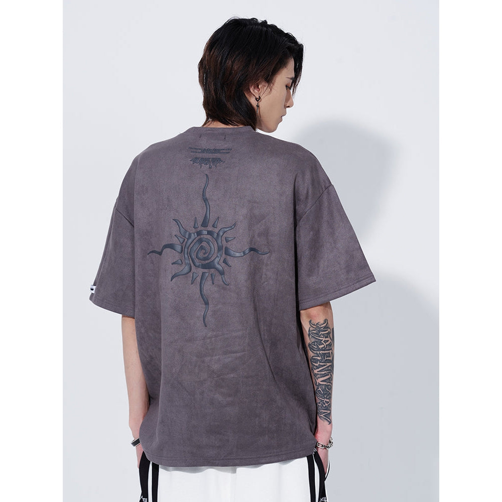 Embroidered Font Roomy Fit T-Shirt Korean Street Fashion T-Shirt By 77Flight Shop Online at OH Vault