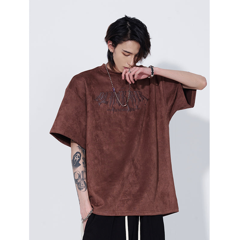 Embroidered Font Roomy Fit T-Shirt Korean Street Fashion T-Shirt By 77Flight Shop Online at OH Vault