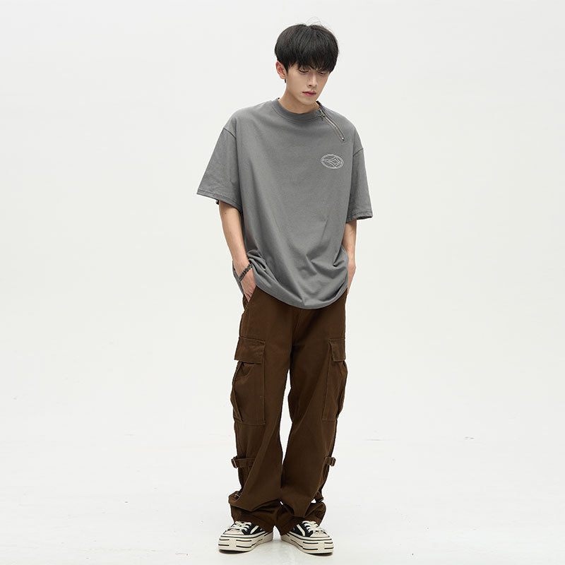 Relaxed Fit Cargo Pants Korean Street Fashion Pants By 77Flight Shop Online at OH Vault