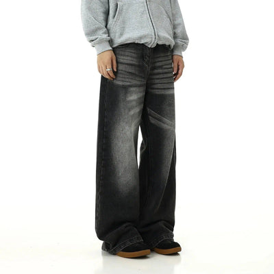 Faded Pocket Whiskered Jeans Korean Street Fashion Jeans By MEBXX Shop Online at OH Vault