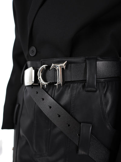 Irregular CT Metal Buckle Belt Korean Street Fashion Belt By Argue Culture Shop Online at OH Vault