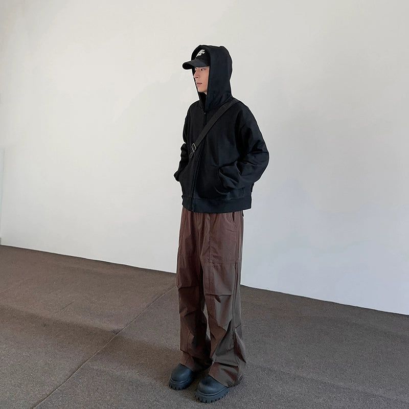 Oversized Pleated Cargo Pants Korean Street Fashion Pants By A PUEE Shop Online at OH Vault