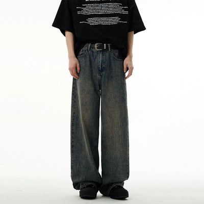 Faded Wash Baggy Jeans Korean Street Fashion Jeans By 77Flight Shop Online at OH Vault