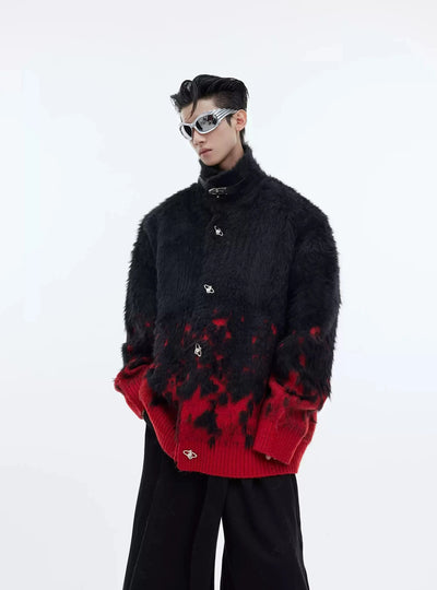 Flame Effect Fur Jacket Korean Street Fashion Jacket By Argue Culture Shop Online at OH Vault