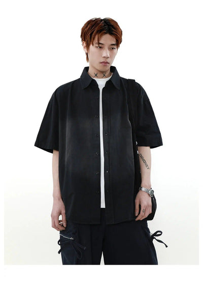 Basic Gradient Washed Shirt Korean Street Fashion Shirt By Mr Nearly Shop Online at OH Vault