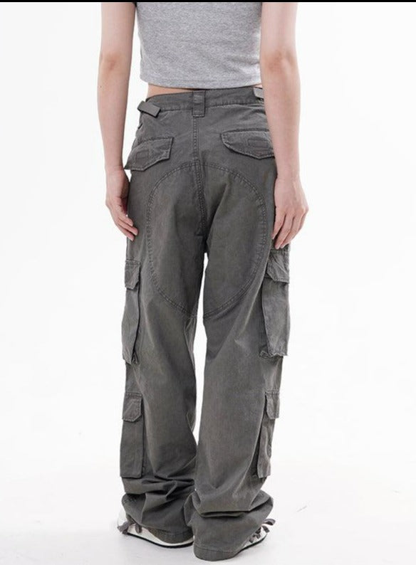 Multi Pocket Knot Hem Cargo Pants Korean Street Fashion Pants By Made Extreme Shop Online at OH Vault