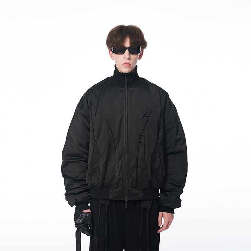 Blind No Plan Sliced Split Flight Jacket Korean Street Fashion Jacket By Blind No Plan Shop Online at OH Vault