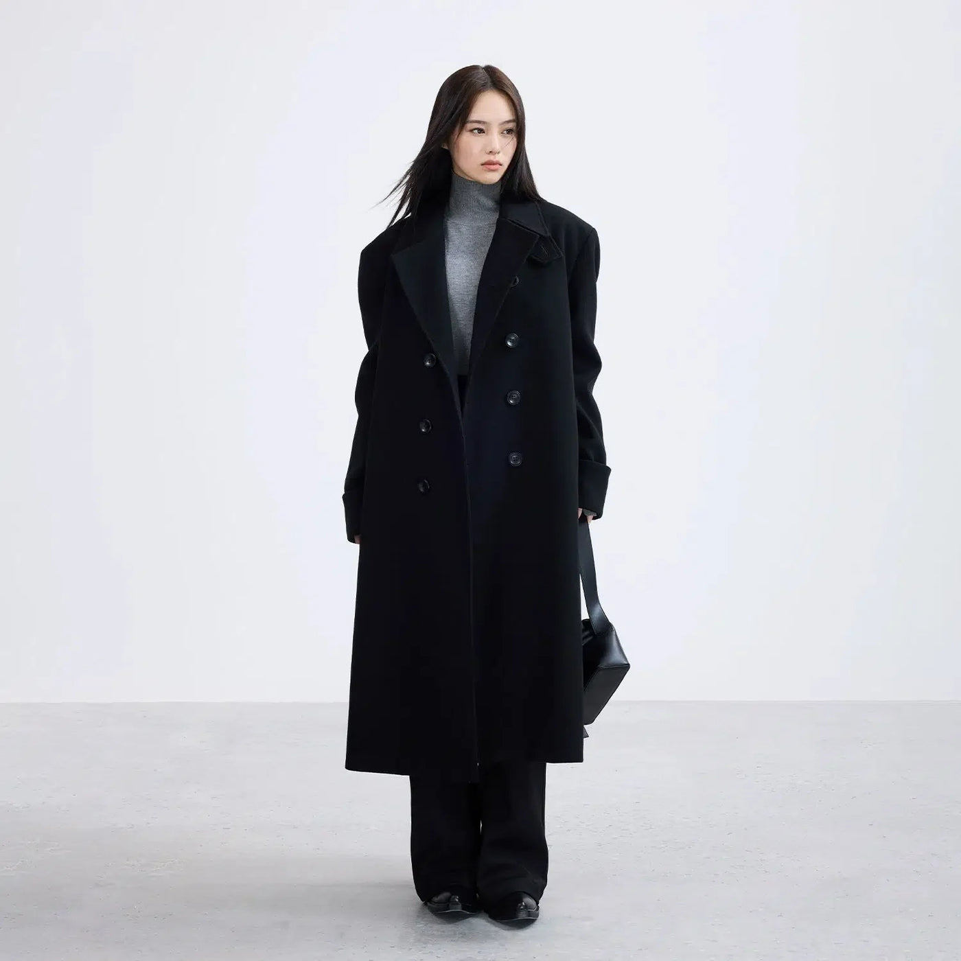 Classic Sleek Buttoned Woolen Overcoat Korean Street Fashion Long Coat By Terra Incognita Shop Online at OH Vault