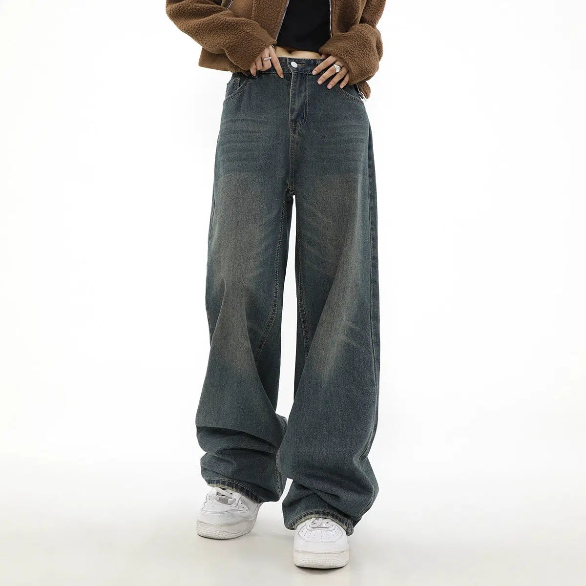 Casual Washed and Faded Jeans Korean Street Fashion Jeans By Mr Nearly Shop Online at OH Vault