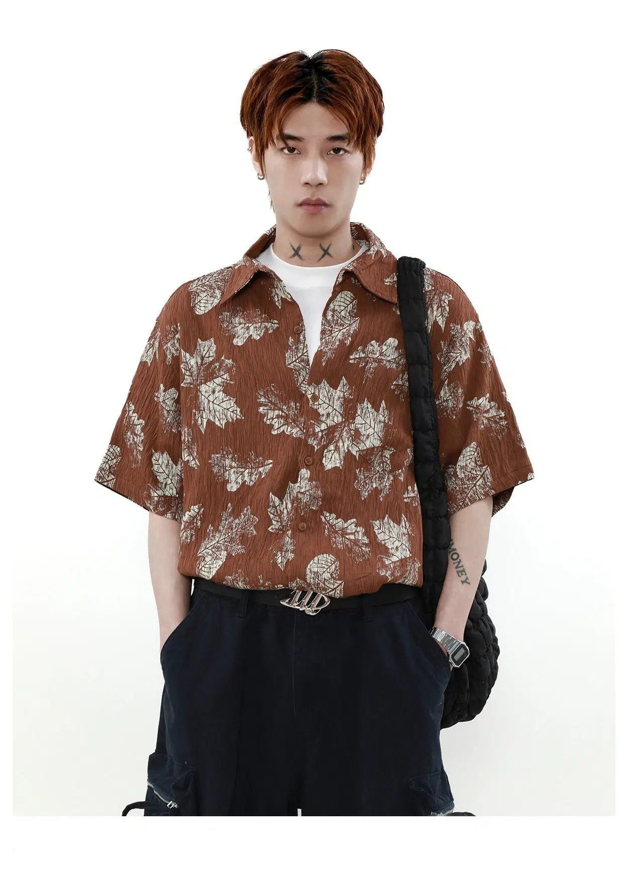 Casual Hawaiian Style Shirt Korean Street Fashion Shirt By Mr Nearly Shop Online at OH Vault