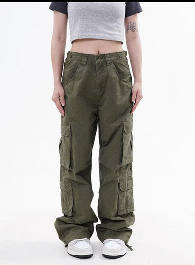 Multi Pocket Knot Hem Cargo Pants Korean Street Fashion Pants By Made Extreme Shop Online at OH Vault