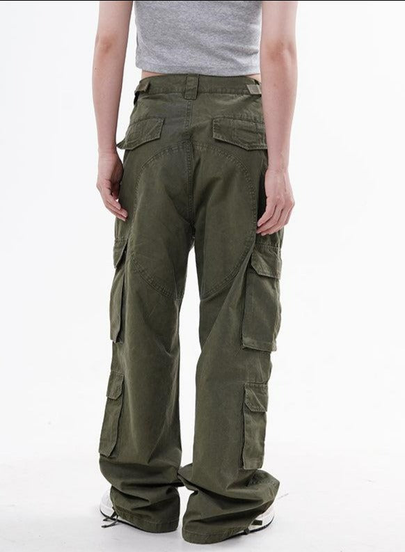 Multi Pocket Knot Hem Cargo Pants Korean Street Fashion Pants By Made Extreme Shop Online at OH Vault