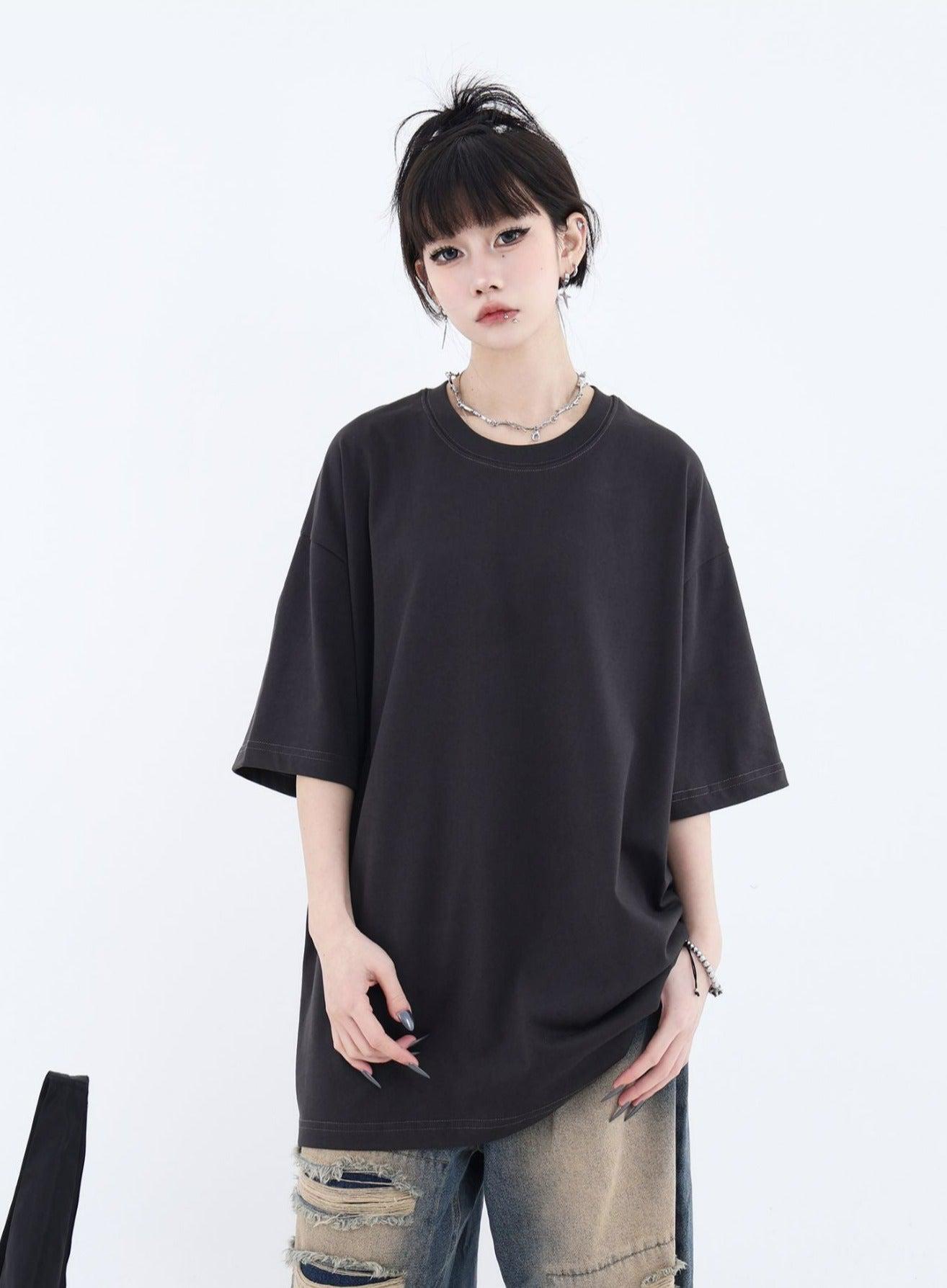 Solid Plain T-Shirt Korean Street Fashion T-Shirt By Jump Next Shop Online at OH Vault