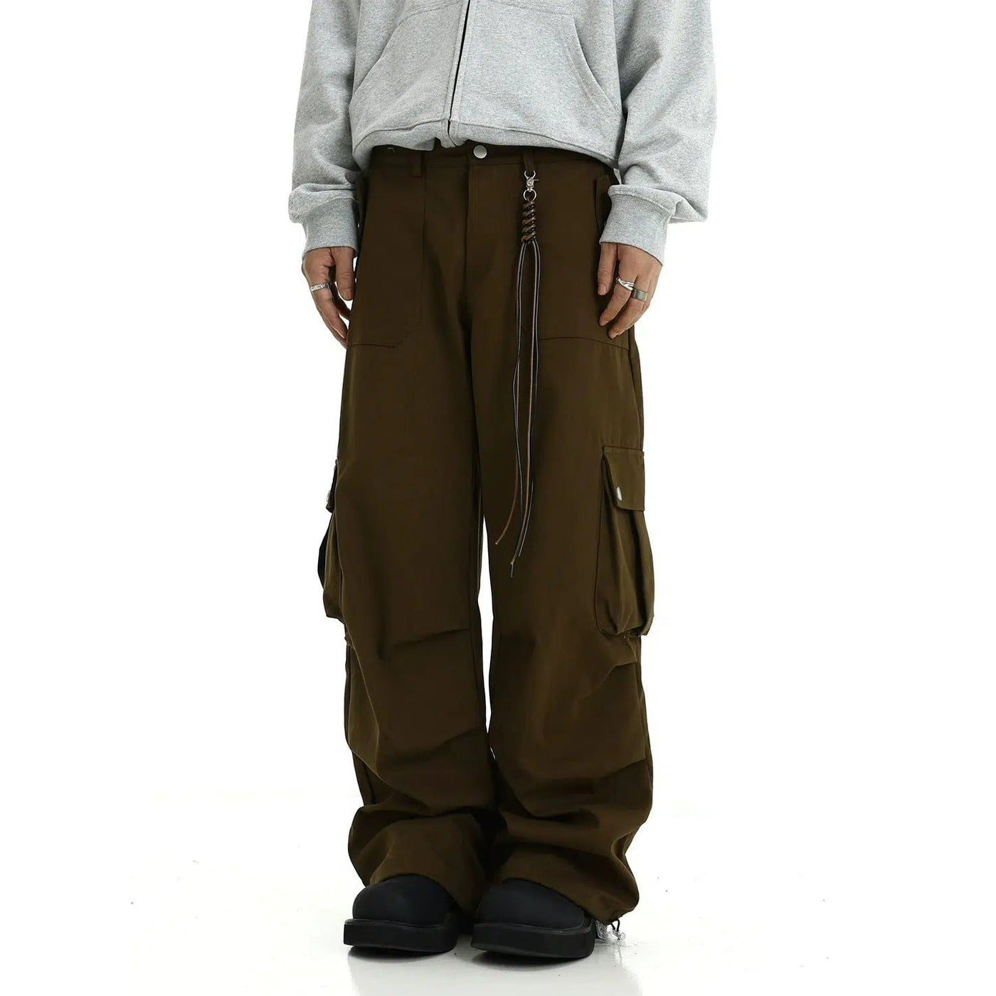 Oversized Side Pocket Cargo Pants Korean Street Fashion Pants By MEBXX Shop Online at OH Vault