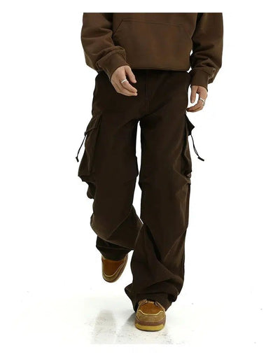 Drawstring Side Pocket Cargo Pants Korean Street Fashion Pants By MEBXX Shop Online at OH Vault