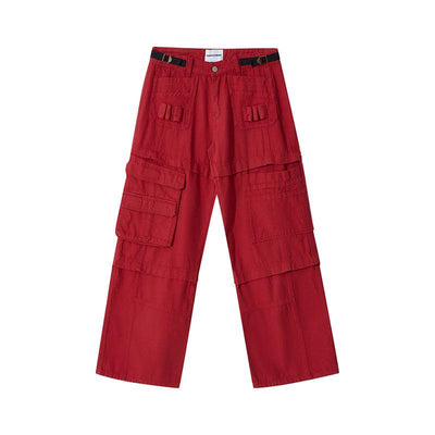 Layered Pocket Cargo Pants Korean Street Fashion Pants By Made Extreme Shop Online at OH Vault