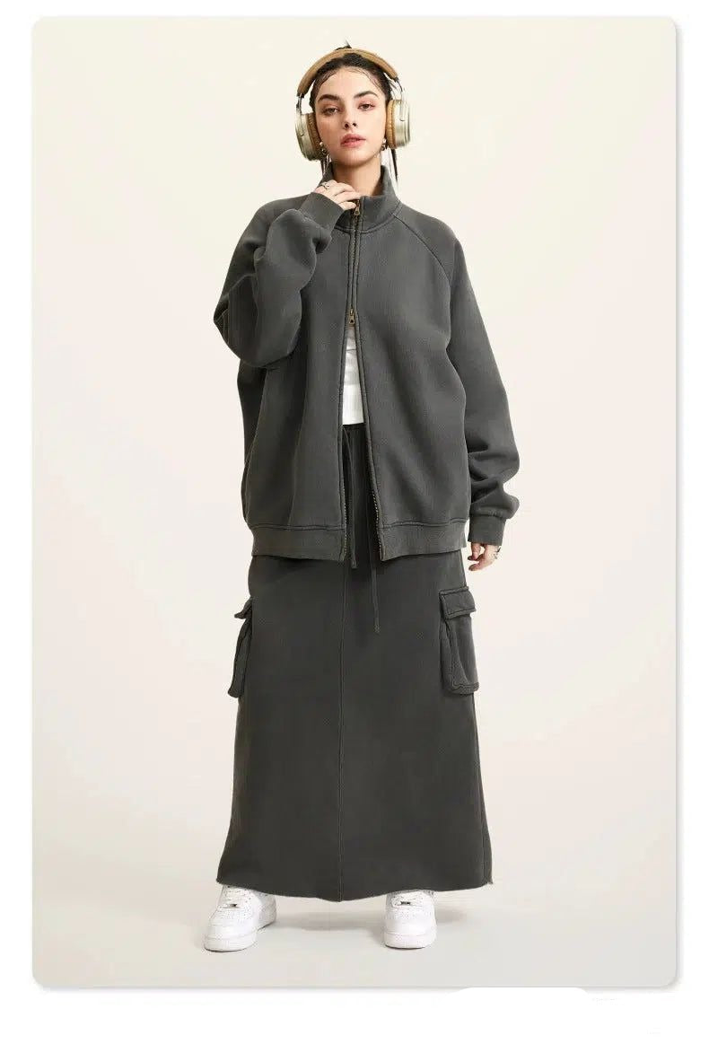 Heavyweight Wash Jacket Korean Street Fashion Jacket By Thrived Basics Shop Online at OH Vault