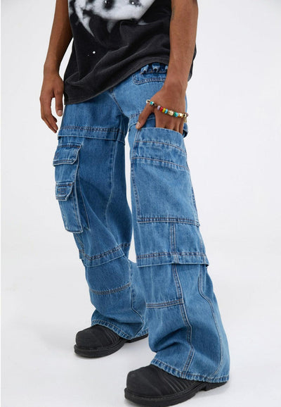 Layered Pocket Cargo Pants Korean Street Fashion Pants By Made Extreme Shop Online at OH Vault