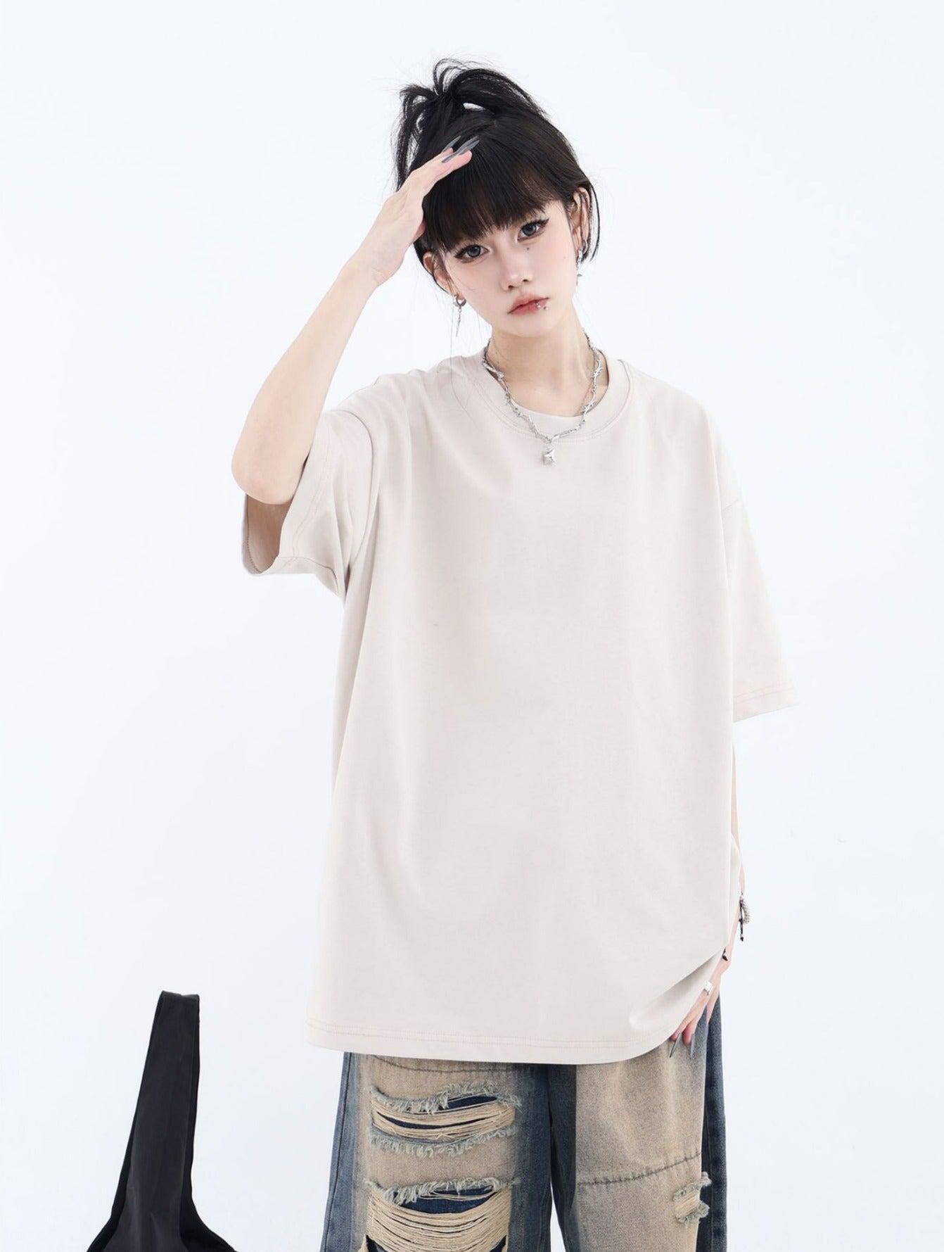 Solid Plain T-Shirt Korean Street Fashion T-Shirt By Jump Next Shop Online at OH Vault