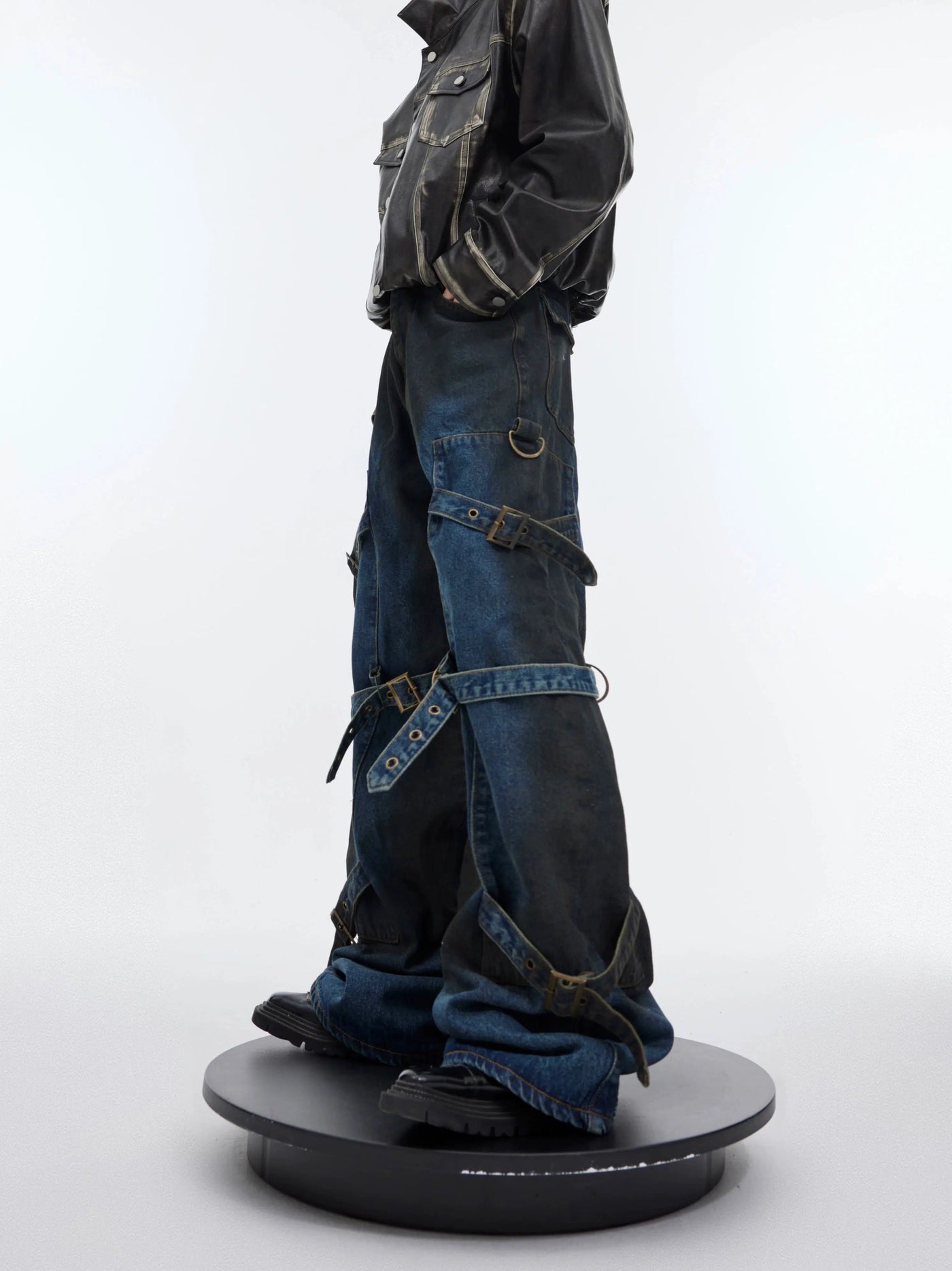 Multi-Strap Belt Jeans Korean Street Fashion Jeans By Argue Culture Shop Online at OH Vault