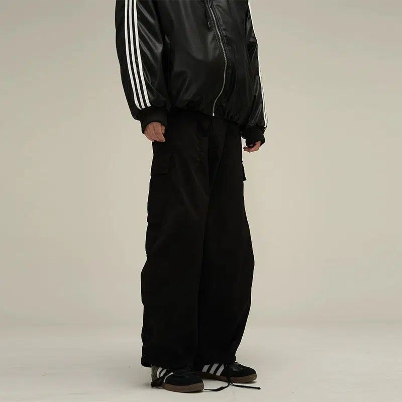 Tie Detail Cargo Pants Korean Street Fashion Pants By 77Flight Shop Online at OH Vault