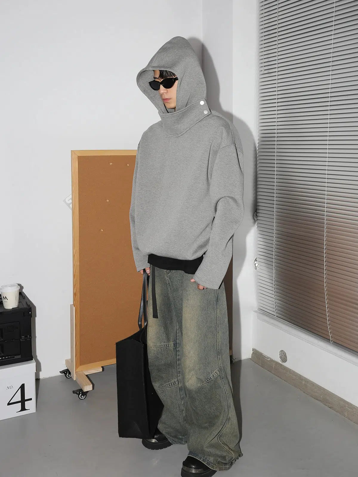 Essential Windproof Mask Hoodie Korean Street Fashion Hoodie By Poikilotherm Shop Online at OH Vault