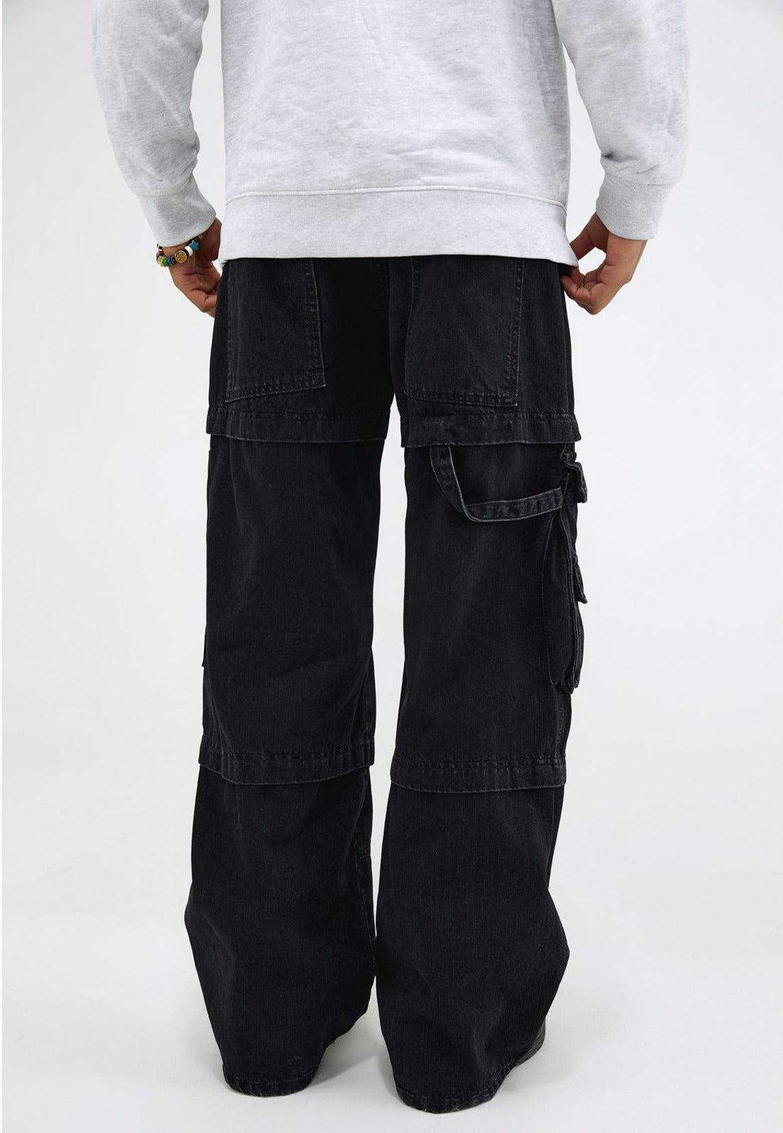 Layered Pocket Cargo Pants Korean Street Fashion Pants By Made Extreme Shop Online at OH Vault