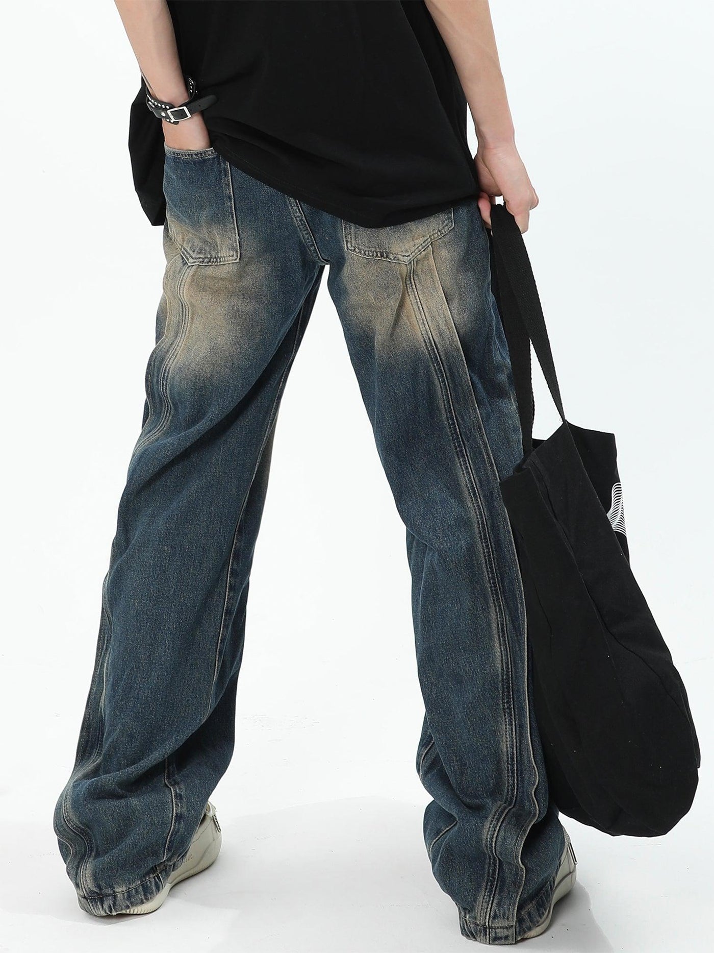 Stain Washed Jeans Korean Street Fashion Jeans By MaxDstr Shop Online at OH Vault