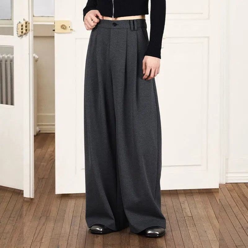 Roomy Fit Drapey Pants Korean Street Fashion Pants By Opicloth Shop Online at OH Vault