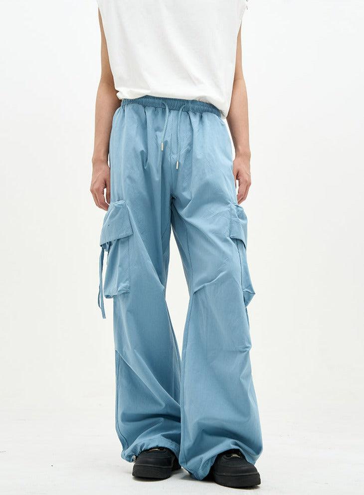 Multi Pocket Parachute Pants Korean Street Fashion Pants By 77Flight Shop Online at OH Vault