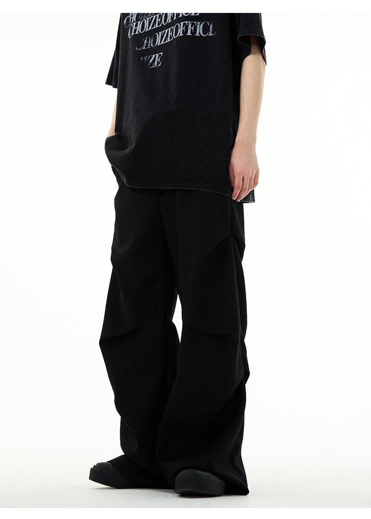 Pleated Loose Fit Pants Korean Street Fashion Pants By 77Flight Shop Online at OH Vault