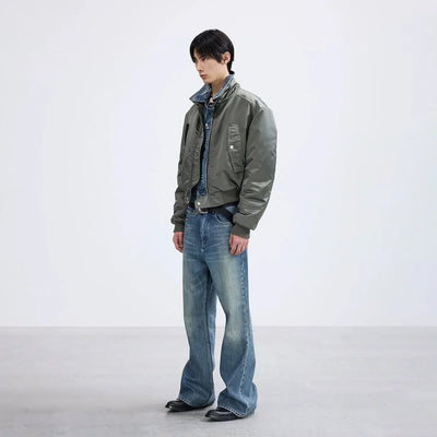 Faded Regular Bootcut Jeans Korean Street Fashion Jeans By Terra Incognita Shop Online at OH Vault