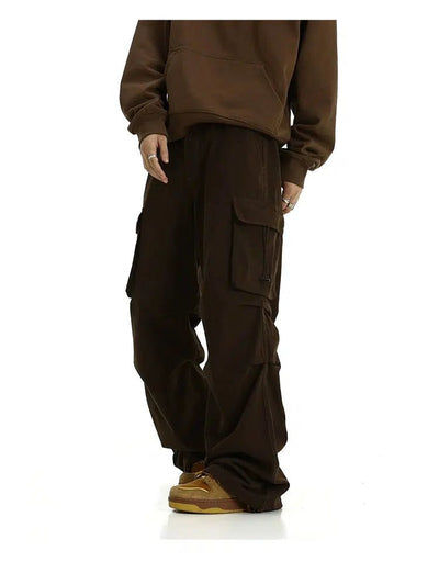 Drawstring Side Pocket Cargo Pants Korean Street Fashion Pants By MEBXX Shop Online at OH Vault