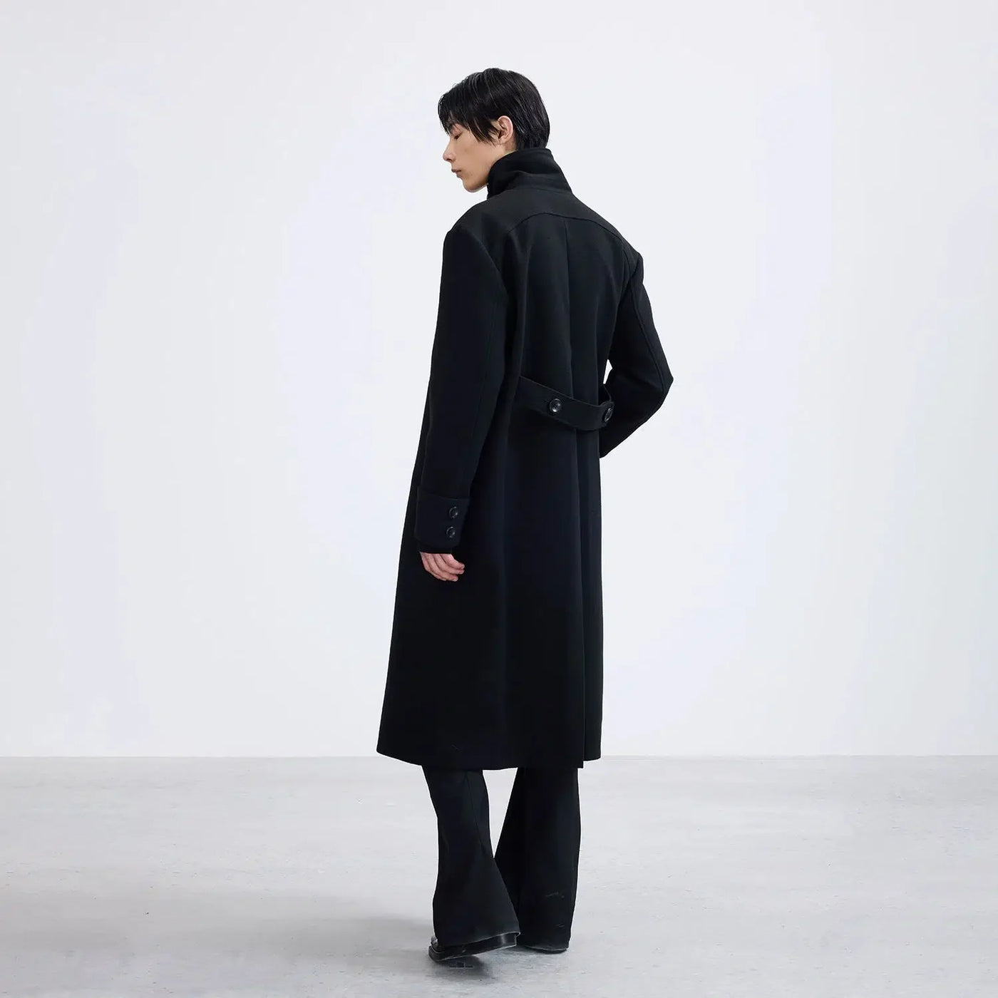 Classic Sleek Buttoned Woolen Overcoat Korean Street Fashion Long Coat By Terra Incognita Shop Online at OH Vault