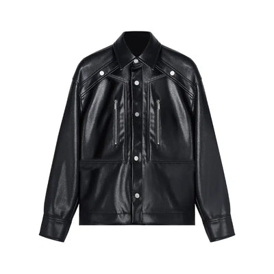 Motocross Faux Leather Jacket Korean Street Fashion Jacket By Terra Incognita Shop Online at OH Vault