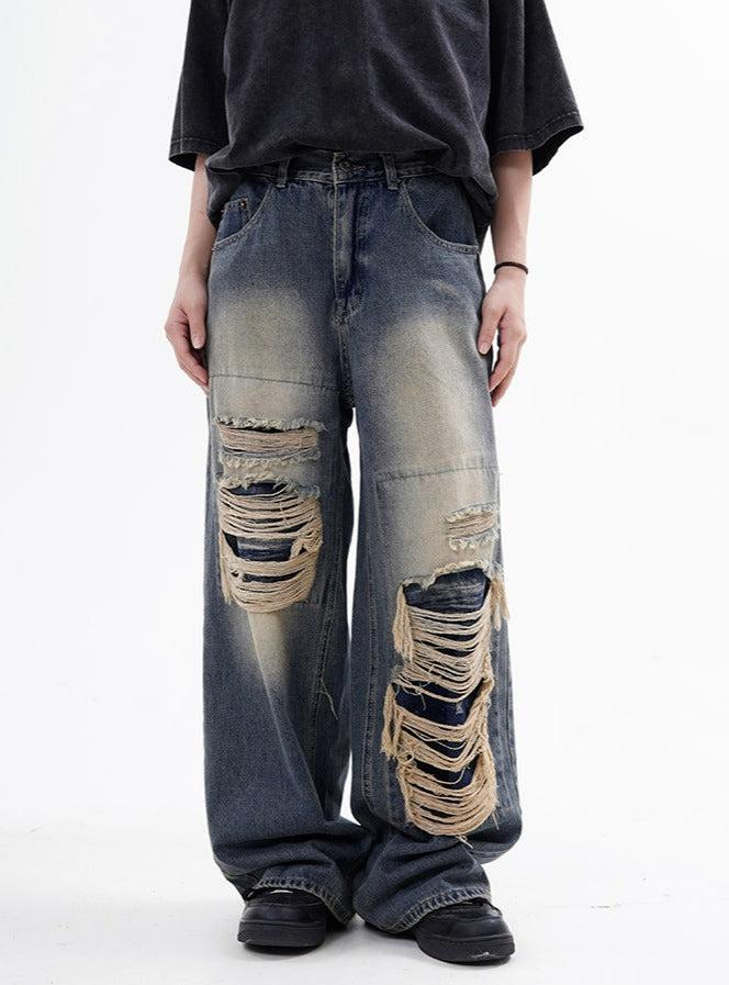 Washed Ripped Jeans Korean Street Fashion Jeans By Made Extreme Shop Online at OH Vault