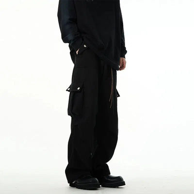 String Details Cargo Pants Korean Street Fashion Pants By 77Flight Shop Online at OH Vault