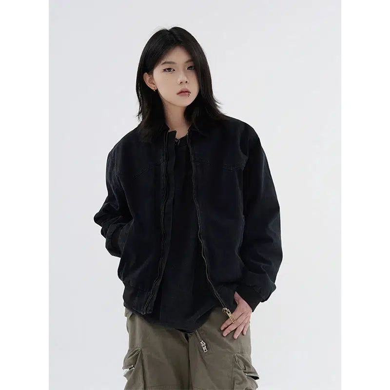 Clean Fit Washed Lapel Jacket Korean Street Fashion Jacket By Made Extreme Shop Online at OH Vault