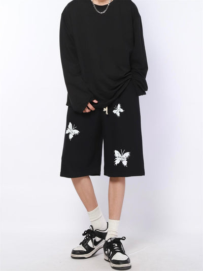 Butterfly Graphic Pattern Shorts Korean Street Fashion Shorts By Made Extreme Shop Online at OH Vault