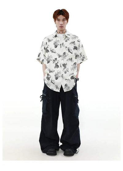 Casual Hawaiian Style Shirt Korean Street Fashion Shirt By Mr Nearly Shop Online at OH Vault