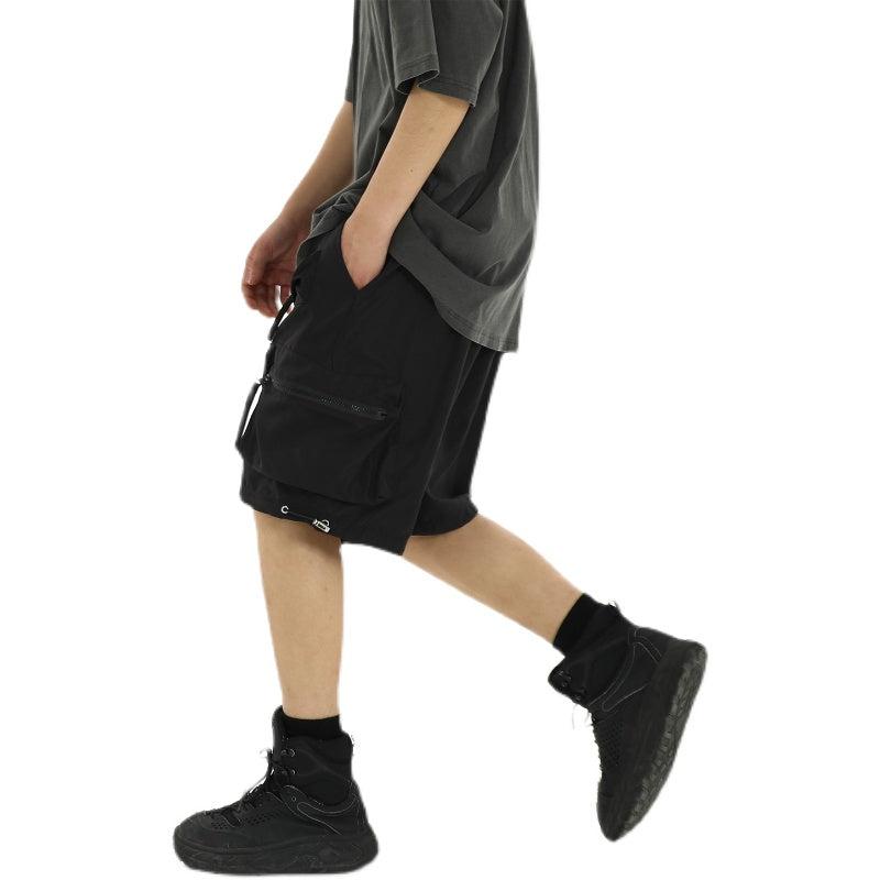 Casual Tie Waist Cargo Shorts Korean Street Fashion Shorts By MEBXX Shop Online at OH Vault