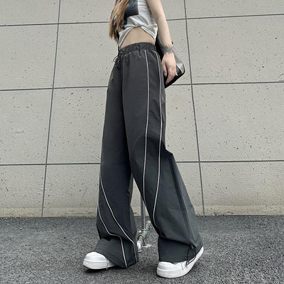 Striped Contrast Sports Pants Korean Street Fashion Pants By Made Extreme Shop Online at OH Vault